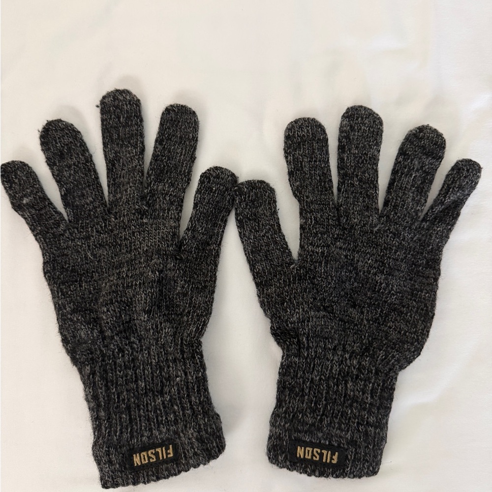 Filson Charcoal Knit Gloves